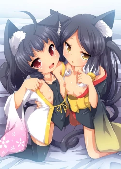 Page 28 of Tsundere Neko Shimai no Zenshin Gohoushi SEX ~ Goon wa Watashitachi no Karada de Okaeshi Itashimasu