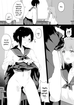 Page 1 of DoPan Toukou shita Yuri Coup | Super Masochist Girl Goes to School With No Panties