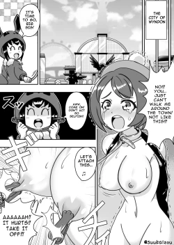 Page 4 of Yuri-chan, Pokemon pretend to be naked and take a walk with a nipple lead