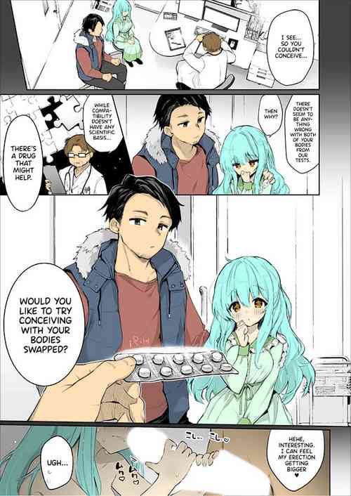 Download Irekawari Fuufu Gyakuten! Tanetsuke Sex | Body Swapped Husband and Wife Baby-Making Sex!