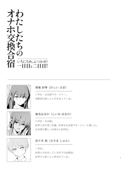 Page 3 of Watashi-tachi no Onaho Koukan Gasshuku Ichinichime to Futsukame!