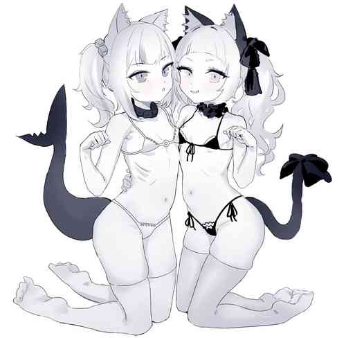 Download Gawr Gura & Murasaki Shion