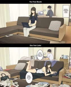 Page 6 of Dousei Seikatsu Ikkagetsume to Ichinen Ato, Asaokite kara Shuushin made no Hikaku | A Day in the Life of a Couple: Their First Month Living Together vs. One Year Later