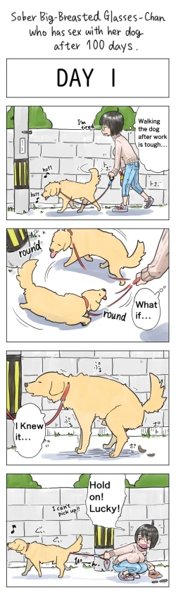 Page 1 of Plain BigChan who has sex with her dog after 100 days