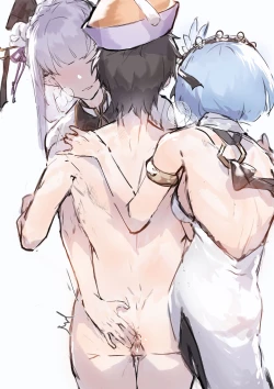 Page 6 of Emilia, Rem and Subaru futanari