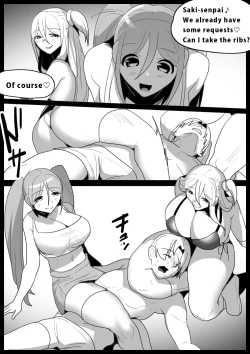 Page 7 of Boxer no Ore ga, Kyonyuu Joshi Pro Wrestler Futari ni Namahaishin de Juurin Sare, Koukai Shokei Sareru Hanashi. | Publically punished and trampled by two large-breasted wrestlers.