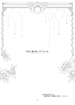 Page 3 of Minarai MahoutsukaiThe Apprentice Wizard is on the moonlit night.