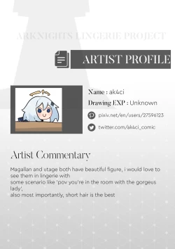 Page 12 of Arknights Lingerie Collaboration Fanbook