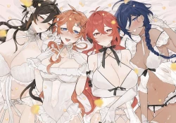 Page 1 of Soratachi to Ichaicha Suru Hon | Aether flirts with the long legged ladies