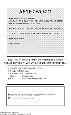 Page 36 of Kyonyuu JK Hame NikkiSensei's Cock Feels Better Than My Boyfriend's After All~