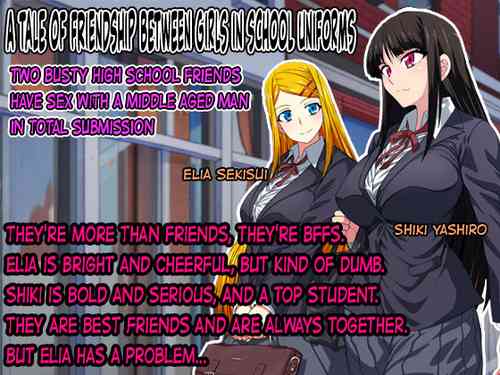 Download Seifuku Shoujo Yuujou Tanshi - Kyonyuu JK Nakayoshi Combi o Chuunen Oyaji ga Zettai Fukujuu Sex | A Tale of Friendship Between Girls in School Uniforms