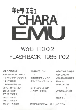 Page 2 of CHARA EMU W☆BR002 FLASH BACK1985 P02