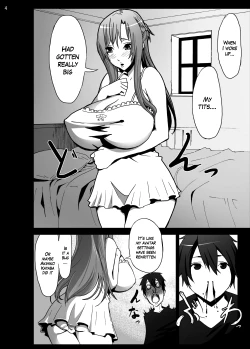 Page 4 of Asuna o Bakunyuu ni Shite Mita | I Gave Asuna Giant Tits