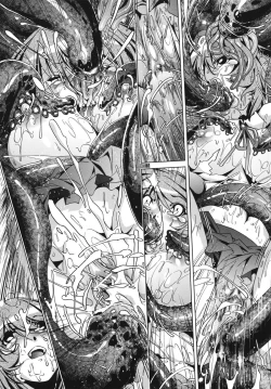 Page 7 of Shokushu wa Yawarakana Chibusa ni Makitsuki OnnaFeeler coils around a soft breast and violates women's hole.