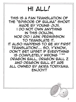 Page 2 of Dragon Ball EB 1 - Episode of Bulma